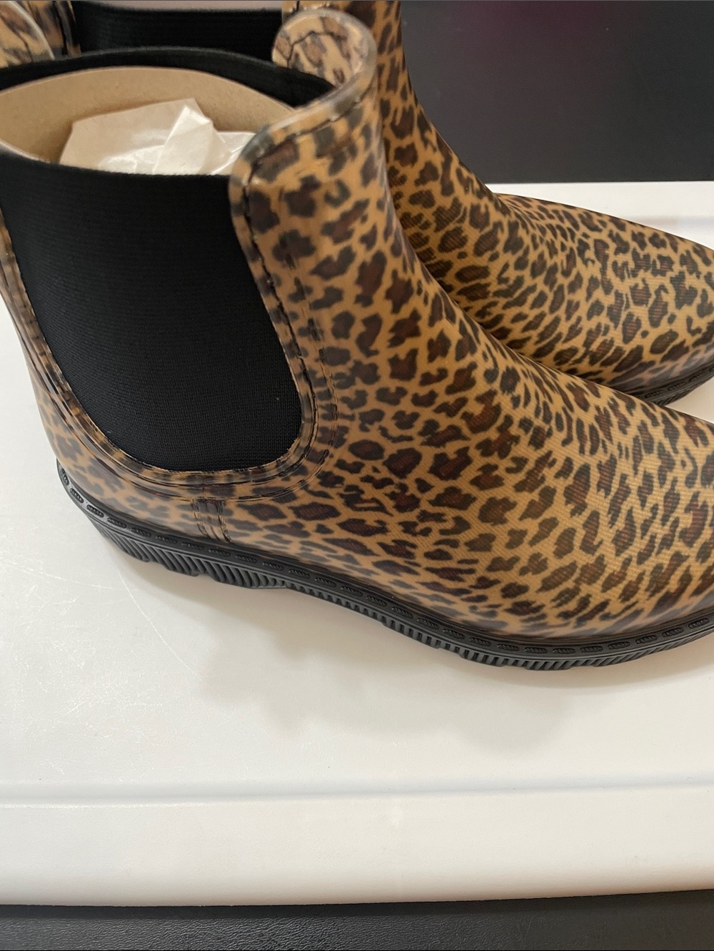 Leopard Print Dixie Cold Weather Rain Boots Women Sz. 6 NWT Just Fab in bag